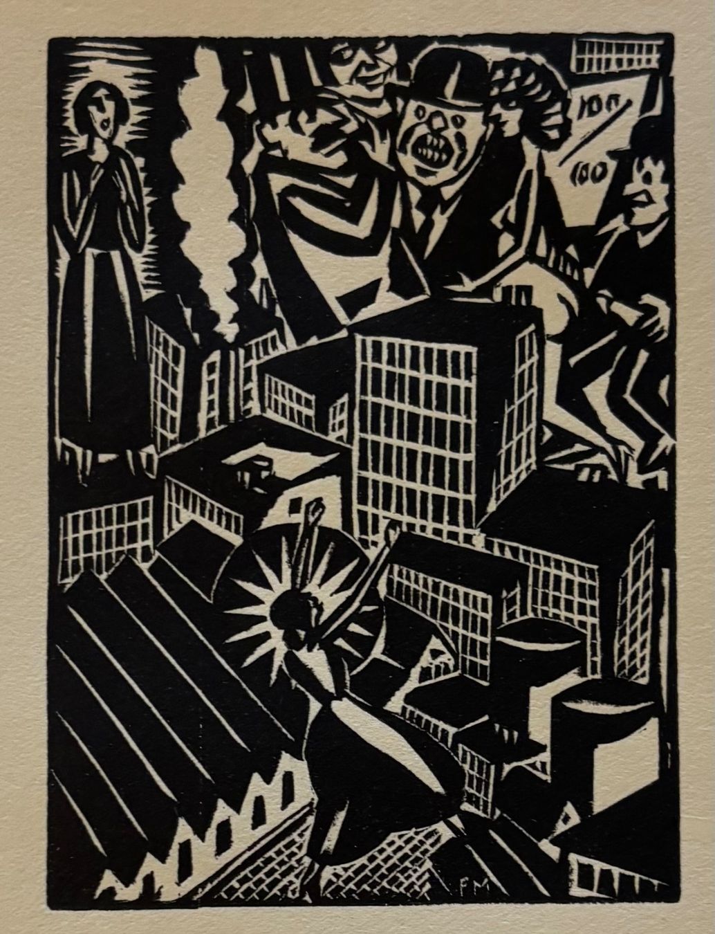 Xilografie: Frans Masereel, Holzschnitt, 1927 – Usato da Frauenfeld venduto da Merk52