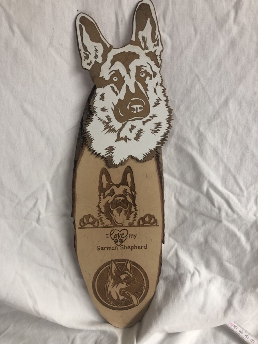 Insegne: Holzschild mit Schäferhund Motiven - Einzigartiges Geschenk – Usato da Urnäsch venduto da Ursjack