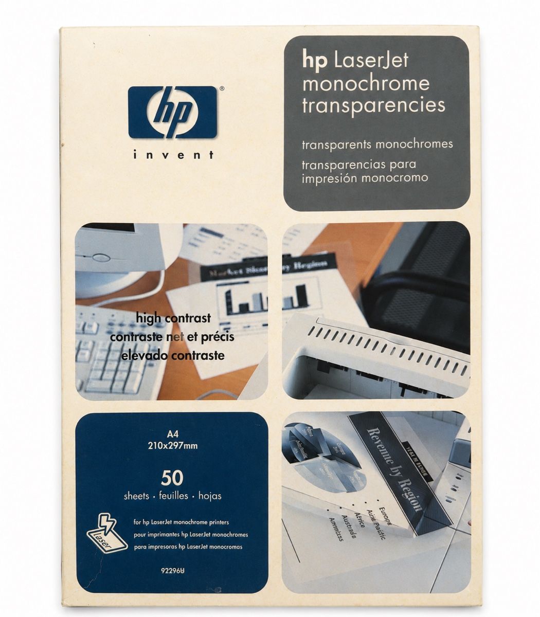 Fogli trasparenti: HP LaserJet Transparenzfolien A4 24 Blatt Original – Usato da Aarberg venduto da LovelyThings_