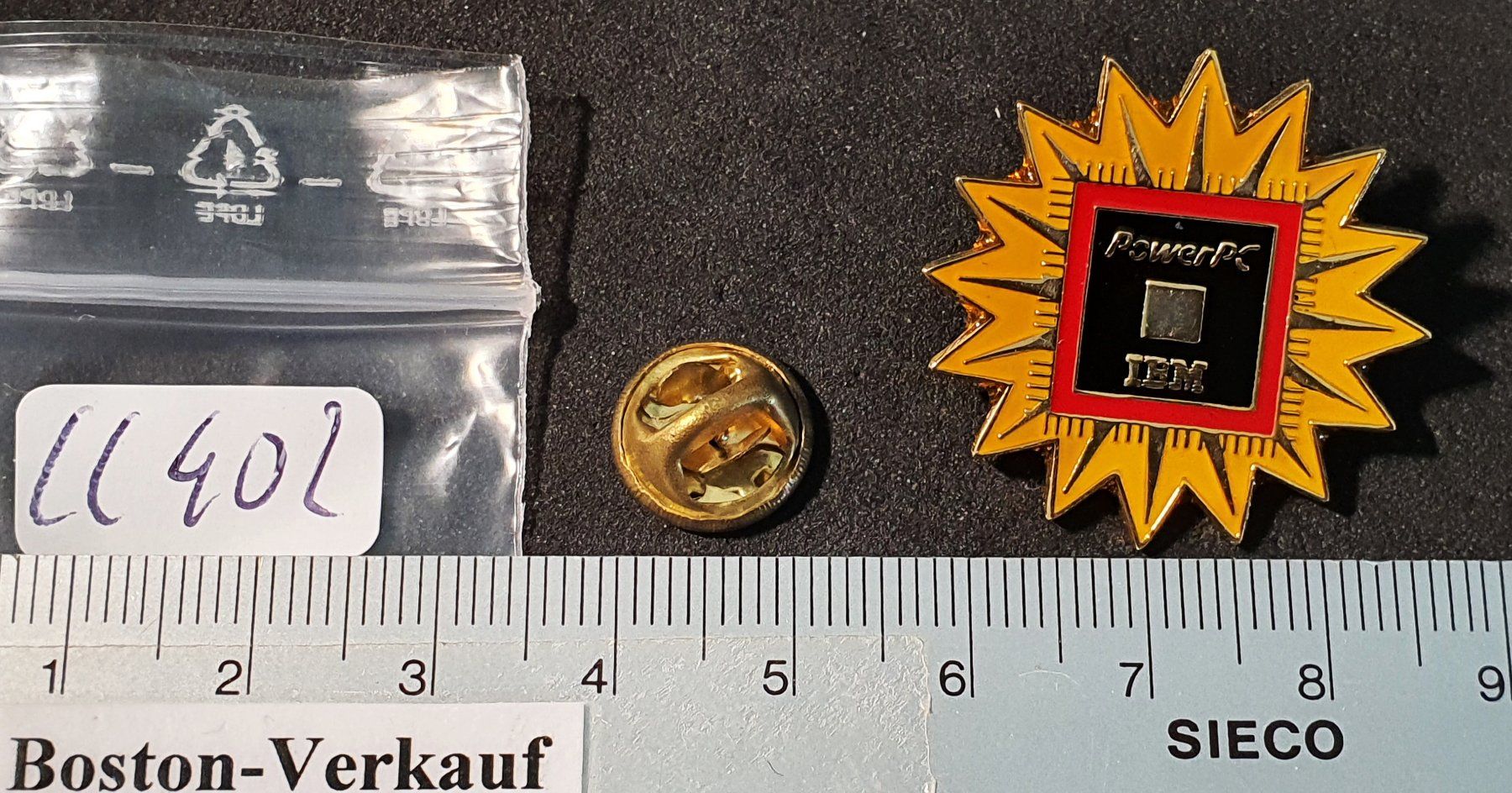 IBM Placchette & Badge: CC402 - Pin Power PC  IBM Sonne – Usato da Reinach BL venduto da Boston-Verkauf 1