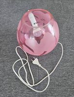 Vintage Ikea Lampe Hibiskus Muster pink KNUBBIG