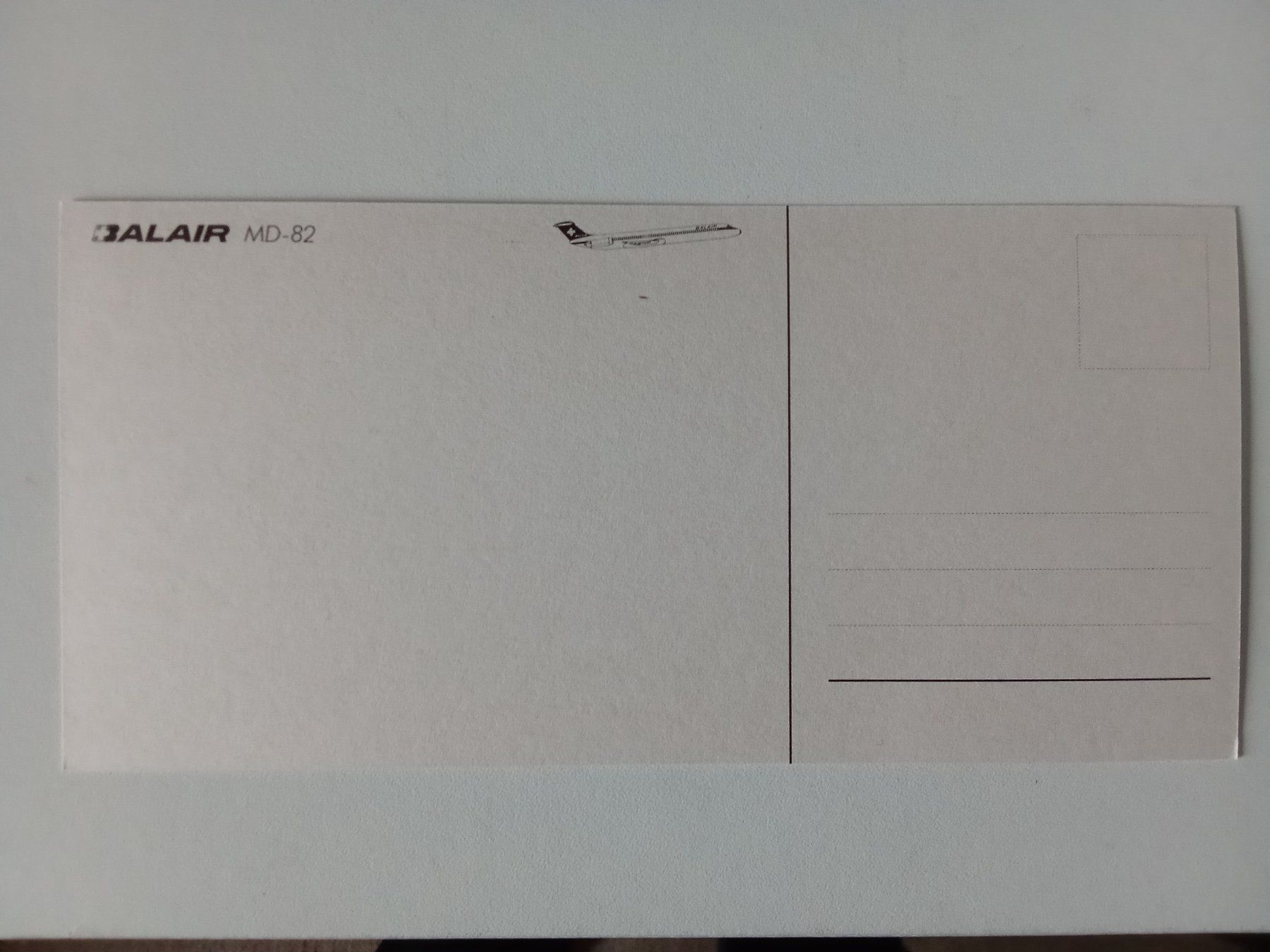 Cartoline postali: Aviatik Ansichtskarte Balair MD-82 – Nuovo (secondo la descrizione) da Bilten venduto da Bora3 1