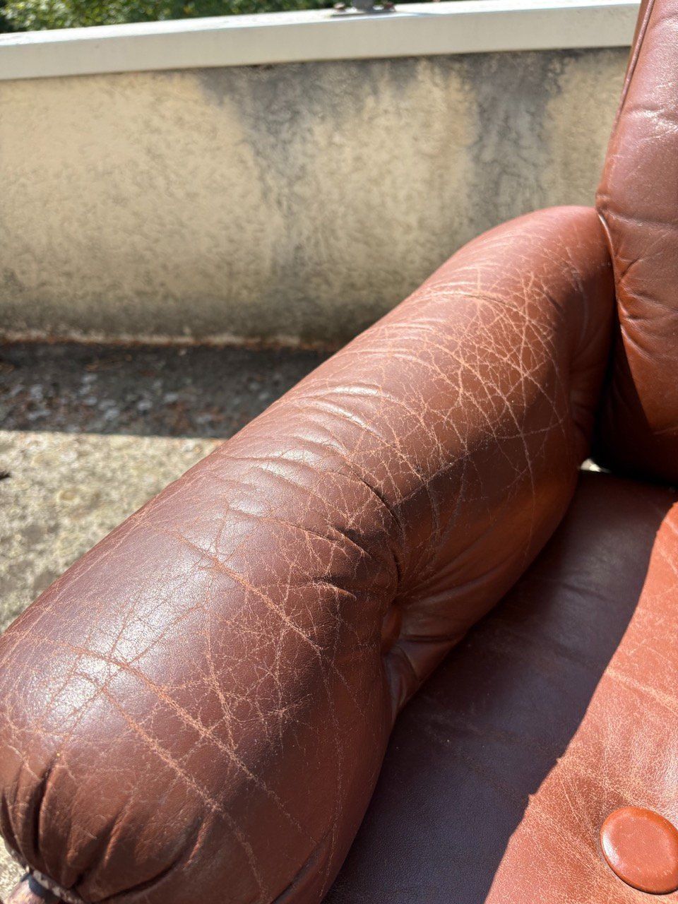 Sessel: Mid-Century Ledersessel – Gebraucht aus Ins von ab_80 3