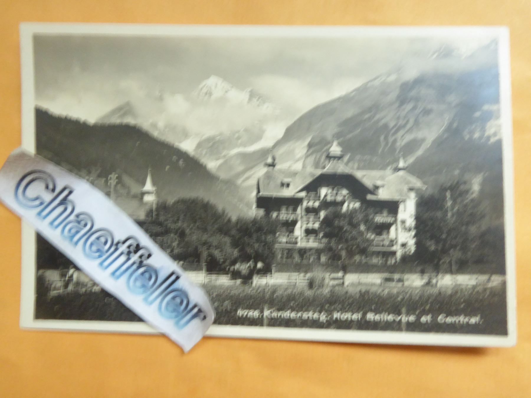 Cartes postales: 1923 Kandersteg. Hotel Bellevue et Central – D'occasion à Zürich par Chaeffeler