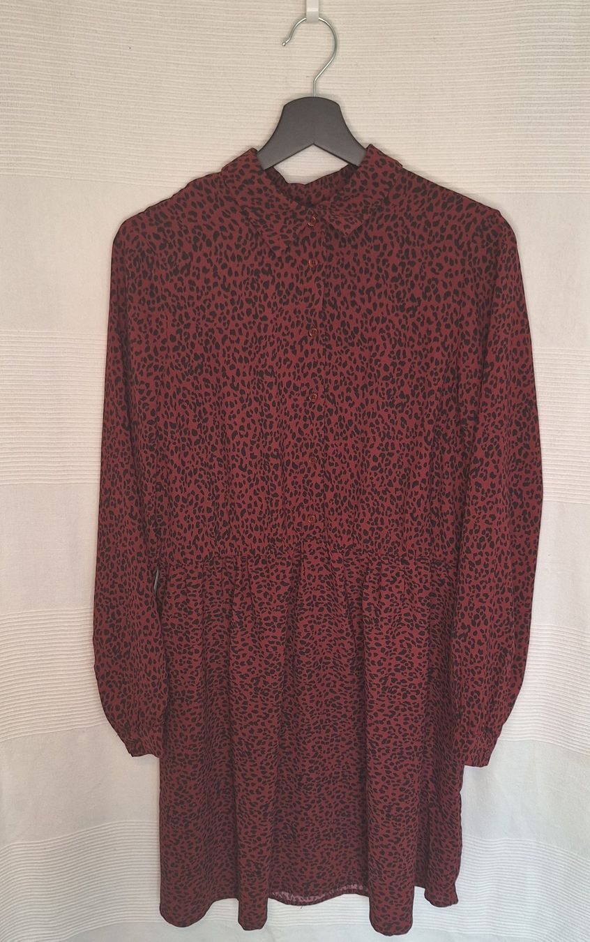 Vestiti: Blusenkleid Rot mit Leoprint - Grösse 40 – Nuovo (secondo la descrizione) da Zürich venduto da Milas_closet 2