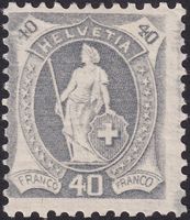 1904, Stehende Helvetia: 76F * mit Gummi, Kat: 120.-+ LUXUS