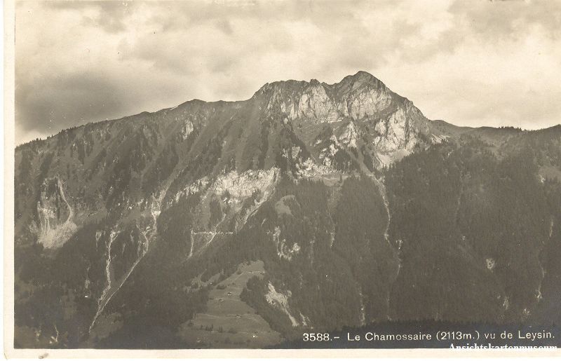 Cartoline postali: Leysin -vue de Leysin -Chamossaire c1925 – Usato da Emmenbrücke venduto da teestube