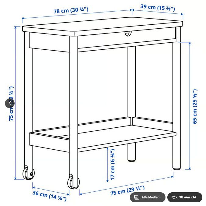 Ikea Carrelli di servizio: Servierwagen Rönninge IKEA – Nuovo (secondo la descrizione) da Zürich venduto da AnnaVioleta 4