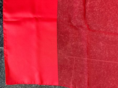Transparenter roter, langer Schal