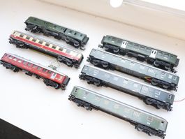 Märklin 7 x Personenwagen/Reisezug H0 SBB/TEE & Co - Metall