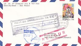 Erstflug Swissair B-747 Zürich-Genf-Sao Paulo 1987, ab UNO
