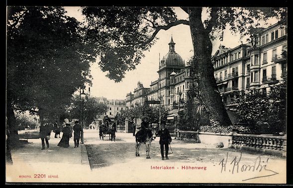 Cartoline postali: AK Interlaken, Höhenweg – Usato da Berlin venduto da bartko-reher