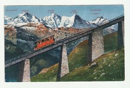 Alte Postkarte Zahnradbahn Niesenbahn Eiger Moench Jungfrau
