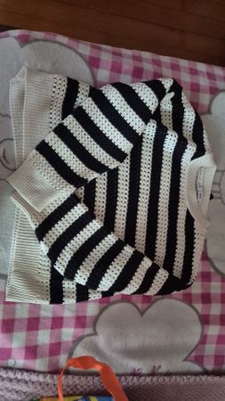 Pullover gestreift schwarz weiss Grösse s guter Zustand