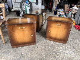 Tables de Chevets en bois verni vintage 