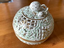 Herend Potpourry Dose - Durchbruch Porzellan Hand painted