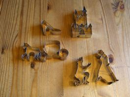 5 hübsche Ausstechformen Aschenputtel (Cinderella), Metall