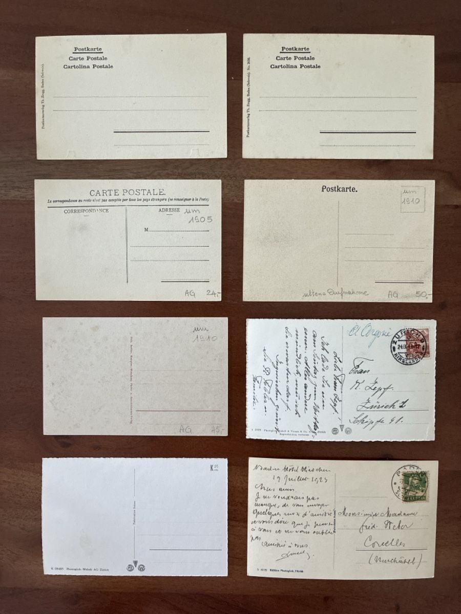 Ansichtskarten: 8 Ansichtskarten Schweiz vom Kloster Wettingen AG – Gebraucht aus Oftringen von Cla.vD.74 1