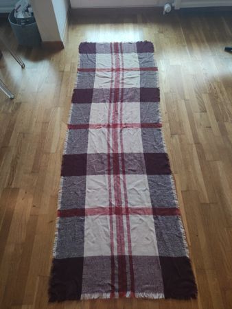 Schal Only beige rostrot bordeaux Karomuster