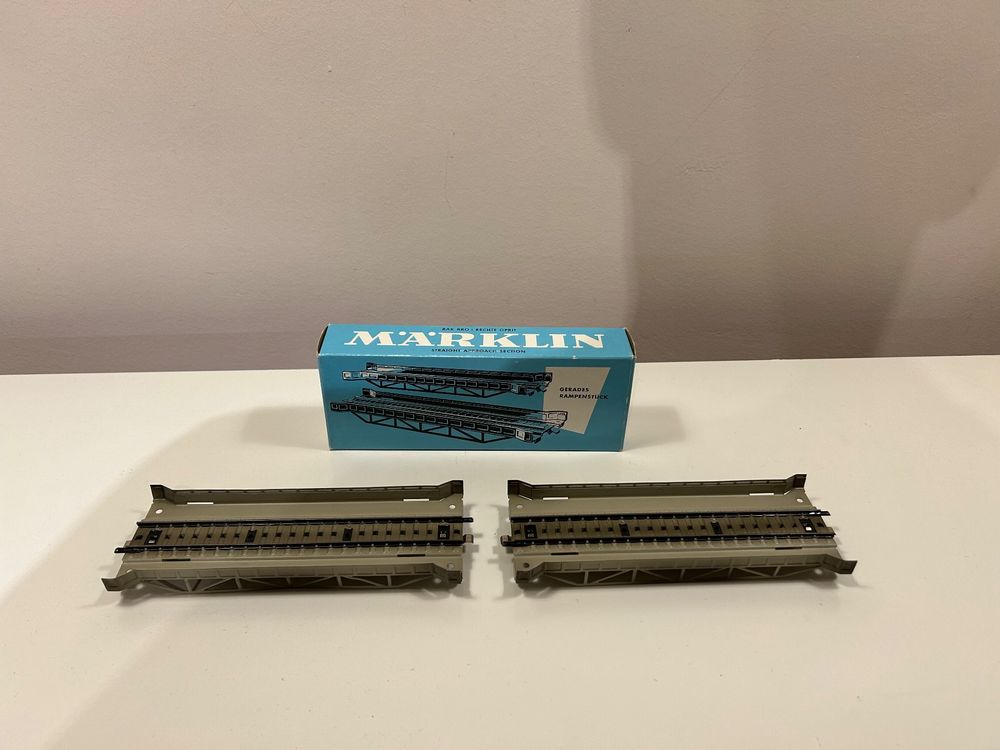 Marklin 8977 Z Échelle 45 degrés Pont Courbe France