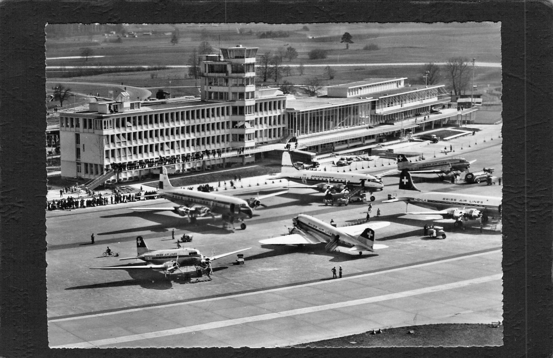 Ansichtskarten: Flughafen Zürich - Kloten – Gebraucht aus Reichenburg von Pipo-67