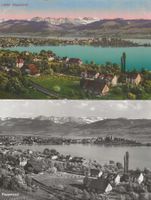 Rapperswil SG 2 AK 1917+1941 Photoglob Wehrli Seedamm +Berge