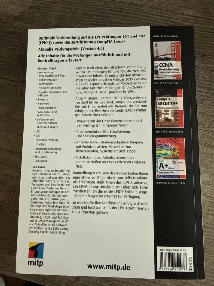 Libri: LPIC-1 CompTIA Linux+, 6. Auflage – Nuovo e nell'imballaggio originale da Root D4 venduto da dm96 2