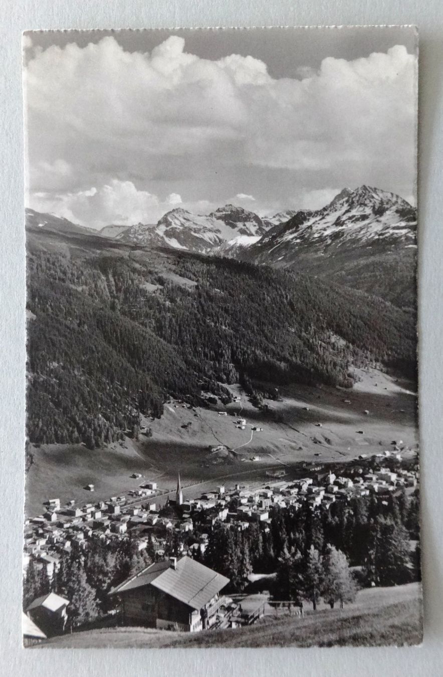 Cartoline postali: Blick der  Strela-Alp auf Davos – Usato da Fétigny venduto da Billy2miny