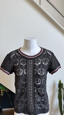 Odd Molly Lochmuster  K-Arm Shirt in schwar matt Gr.O/XS