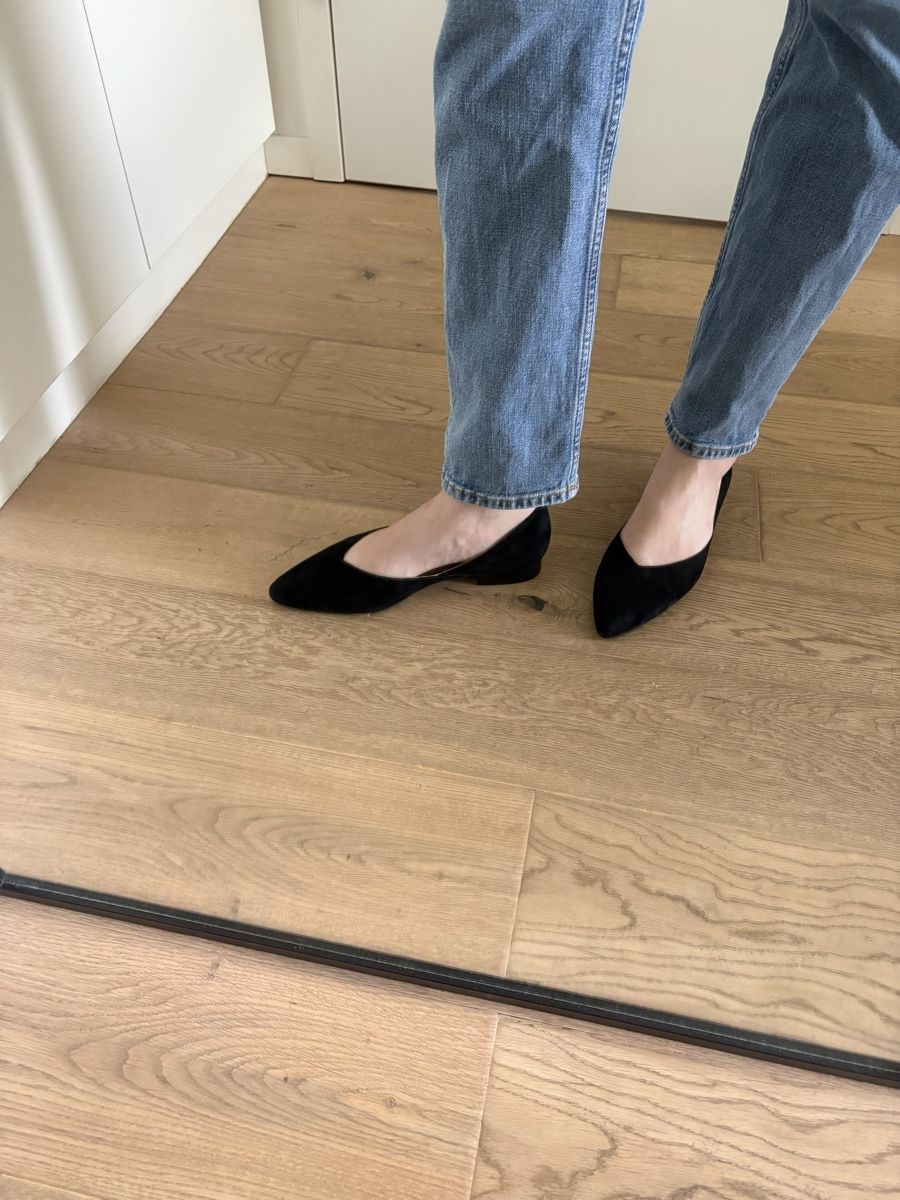 Scarpe da donna: Ballerines noires en daim – Nuovo (secondo la descrizione) da Lausanne venduto da Sha_btd