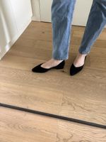 Ballerines noires en daim