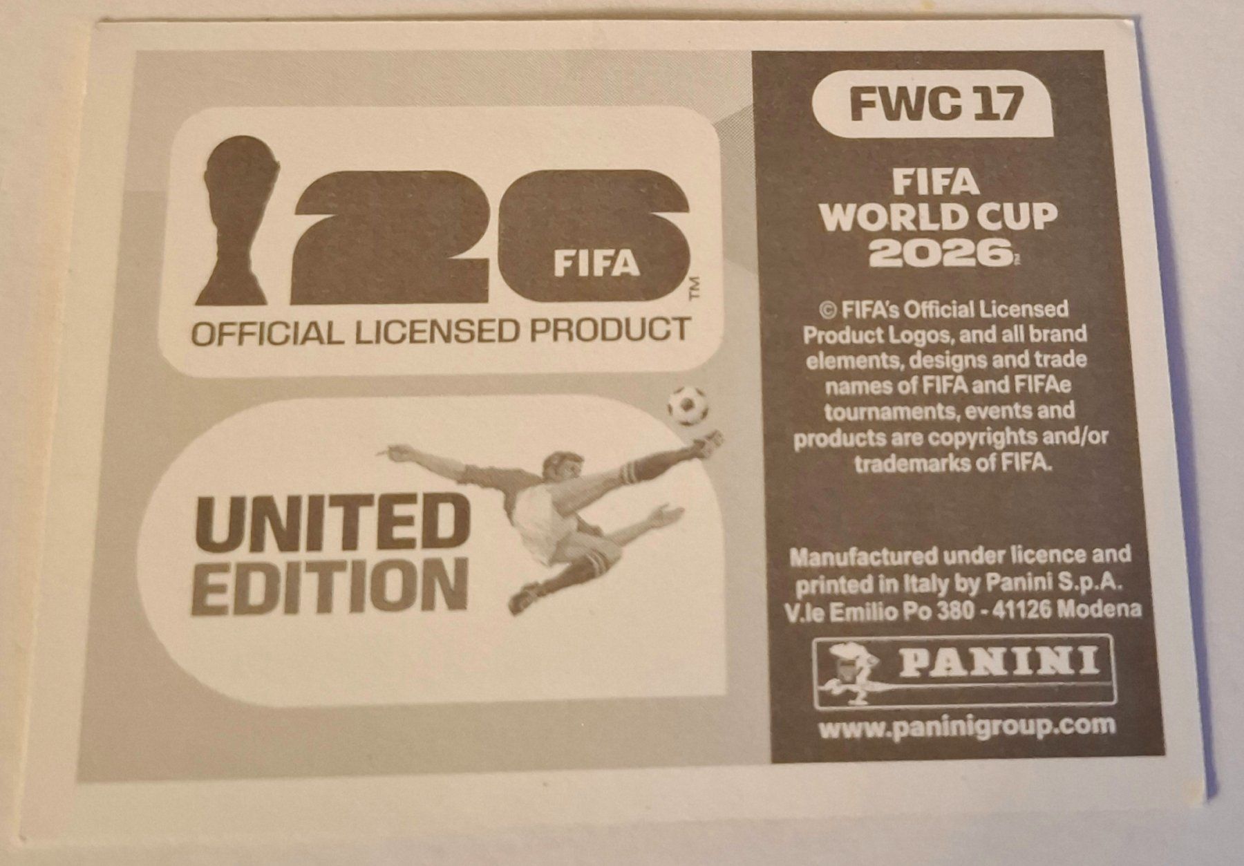 Panini Carte collezionabili: WM 2026 Paninibild Nr.FWC17 – Nuovo (secondo la descrizione) da Rotkreuz venduto da keerthdi 1