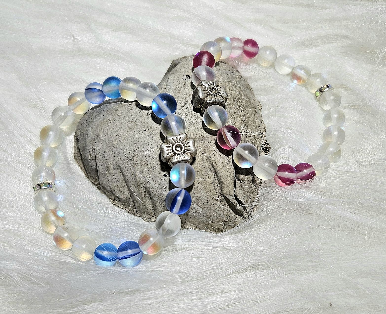 Bracciali & Braccialetti: blaue Blumen-Kristall Armk. - Spendenaktion – Nuovo (secondo la descrizione) da Unterkulm venduto da Nachtigall 5