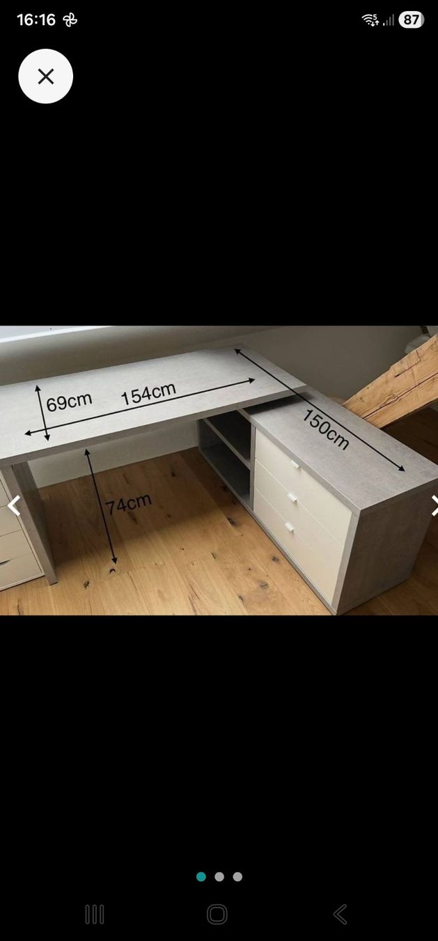 Scrivanie: Moderner Eck-Bürotisch mit Schubladen, Top Zustand! – Usato da Trubschachen venduto da zimmerman 4