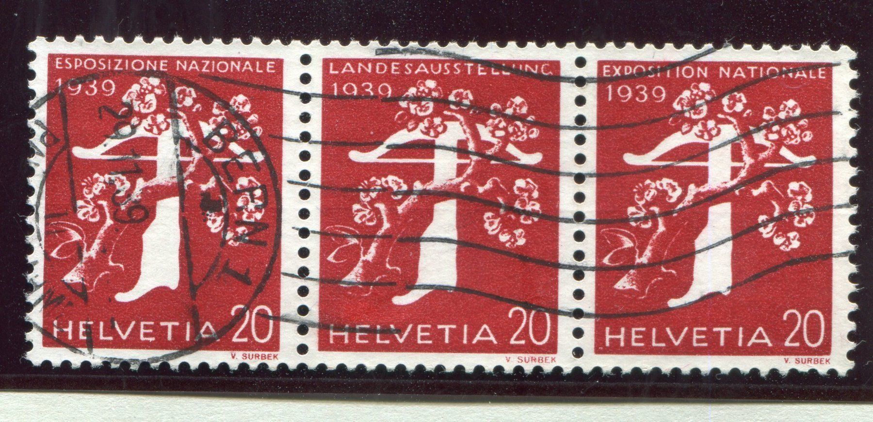 Tutti i francobolli: BERN, 29.11.39     Z Nr. 27c   3 Sprachen – Usato da Aarau venduto da kufi44