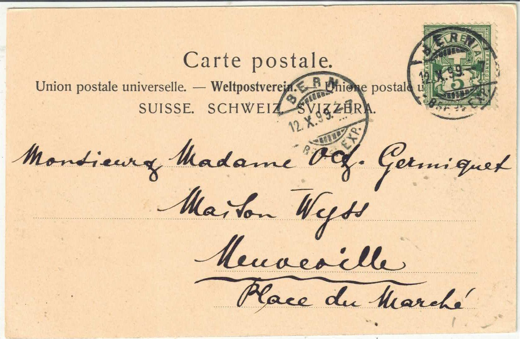 Cartoline postali: Bern - Bärengraben 1899 – Usato da Ettingen venduto da Kartenplanet 1