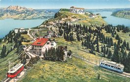 Rigi SZ bahn Panorama mit Vierwaldstättersee