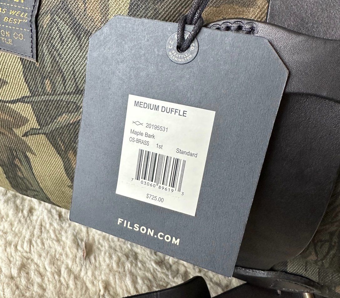 Borse: FILSON medium rugged twill duffel bag medium / bark camo – Usato da Lugnorre venduto da Filson 8