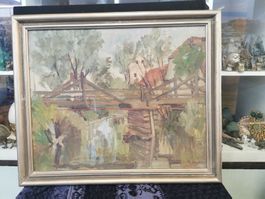 PAYSAGE HUILE SUR TOILE SIGNÉE ET DATÉE