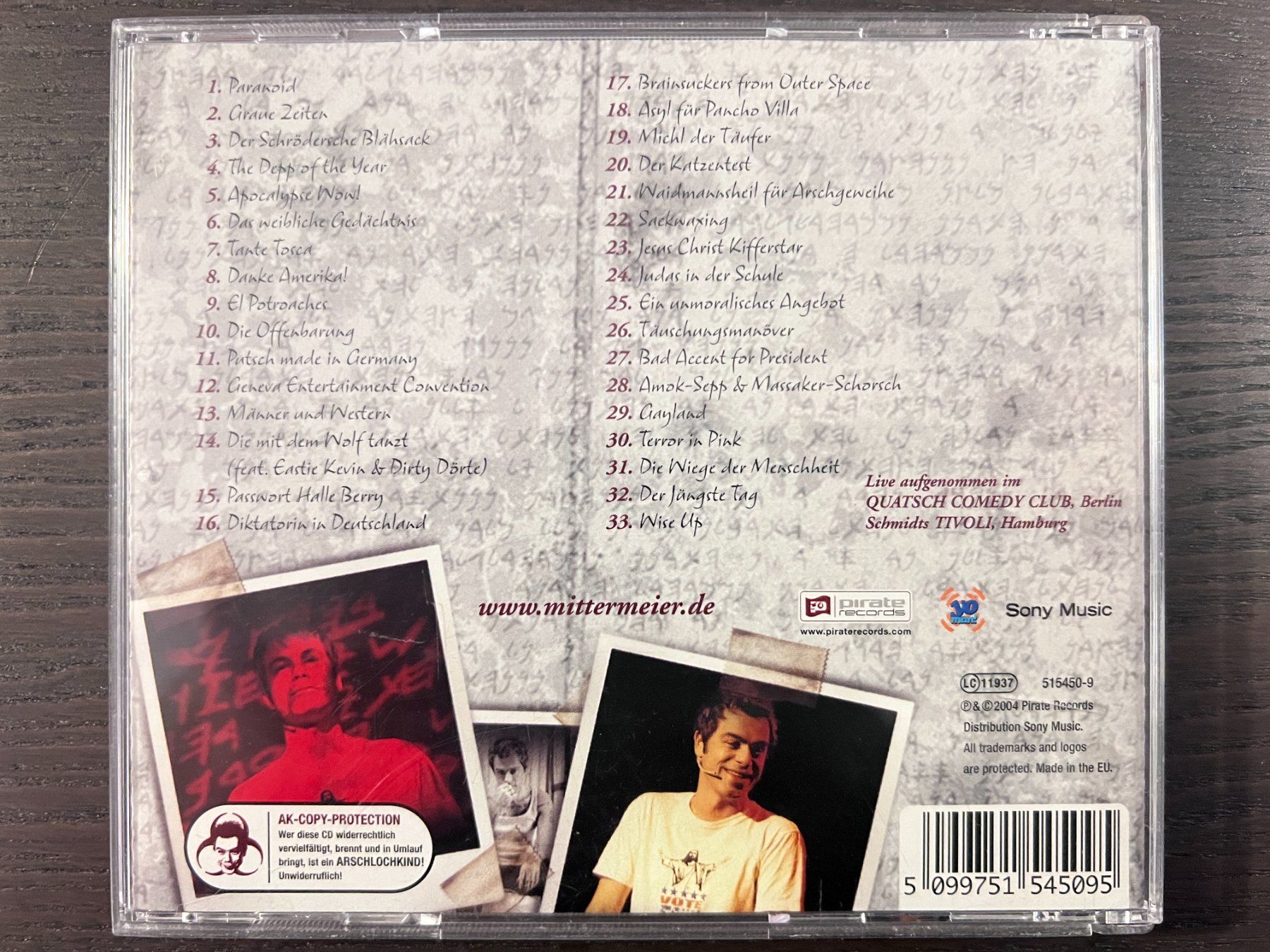 CD: Michael Mittermeier - Paranoid – Usato da Zürich venduto da F84 1
