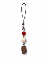 Lucky Cat Charm - Japanese Cell Phone Strap Amulet