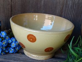 Wunderschöne gr.Bowl antike Schüssel gr.Chacheli mit Punkten