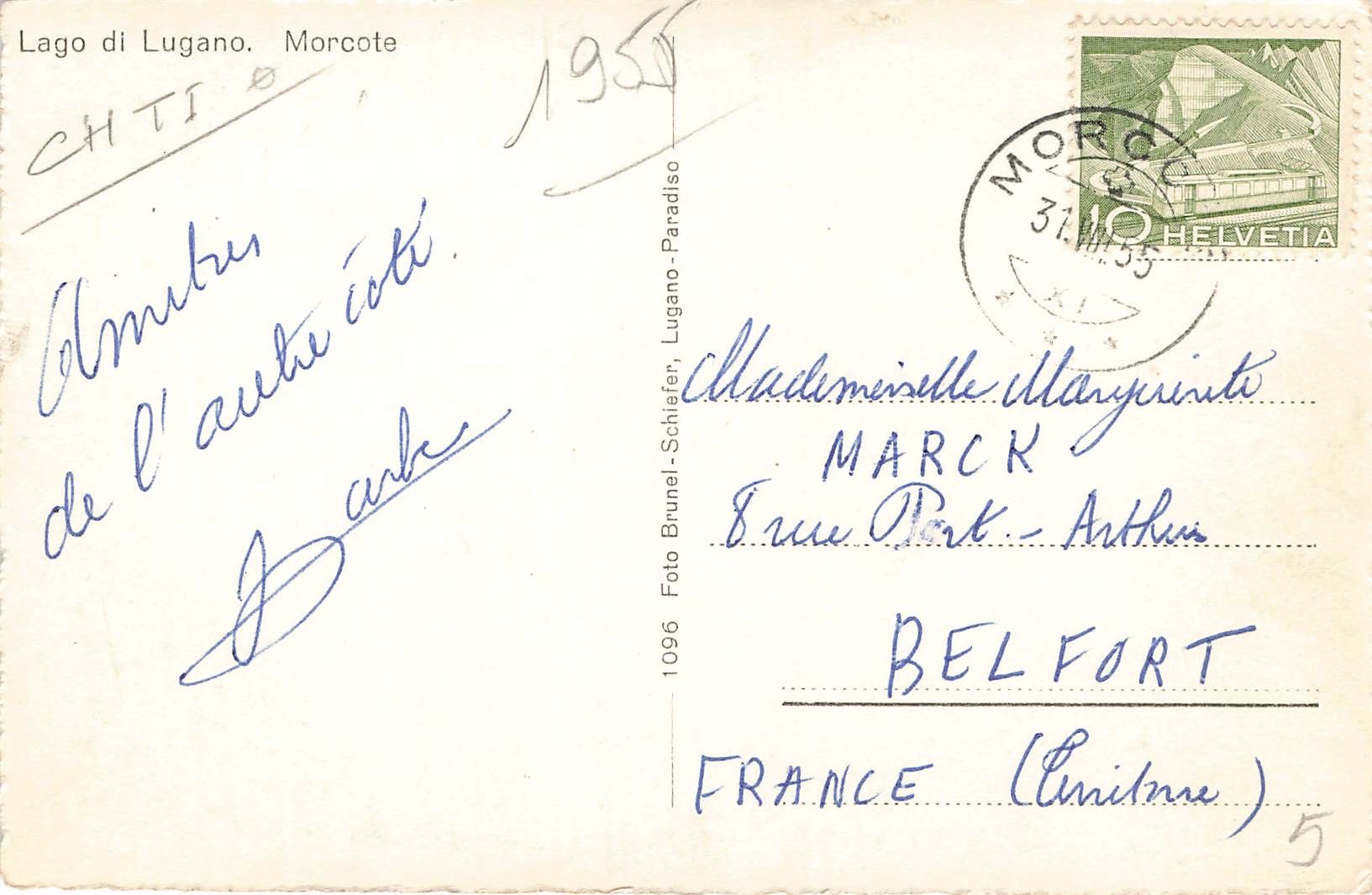 Cartoline postali: Morcote – Usato da Biasca venduto da Blenio71 1