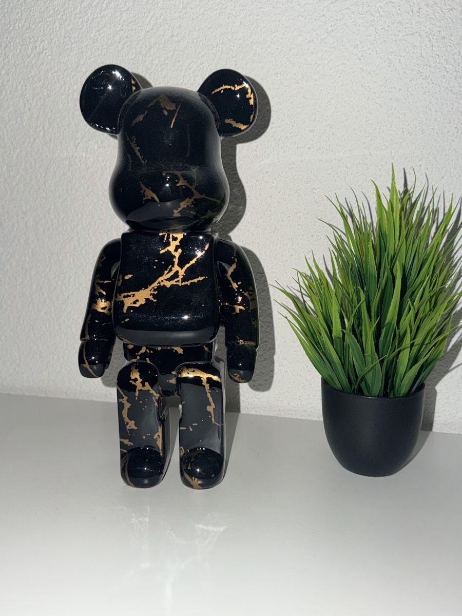 Statuette: Designer-Bär in Schwarz-Gold-Marmoroptik – Nuovo (secondo la descrizione) da Glis venduto da aledc02