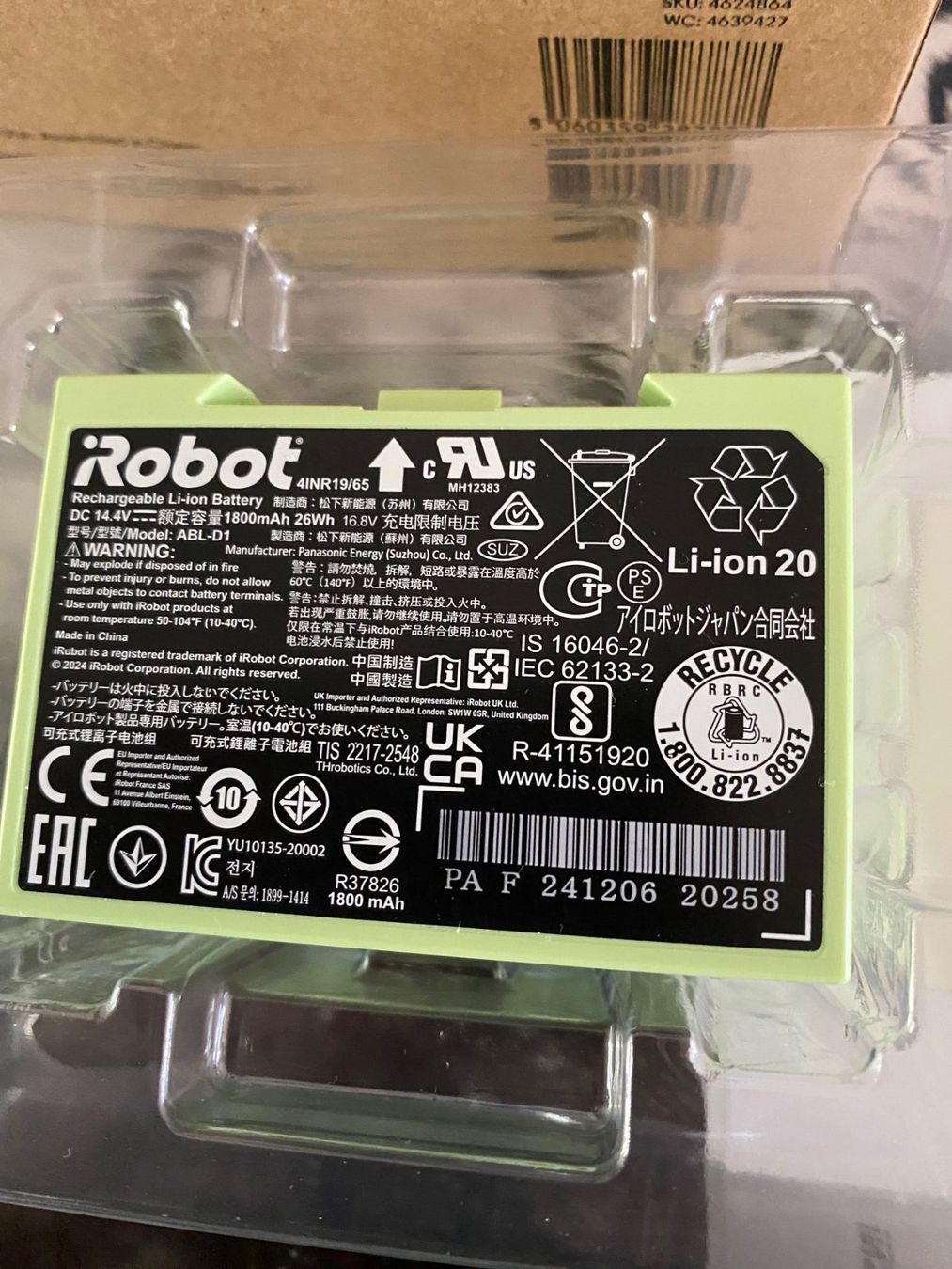 Irobot Akkus & Batterien: iRobot Roomba Lithium Batterie 1850mAh Serie e+i – Neu und originalverpackt aus Allenwinden von Obalu 3