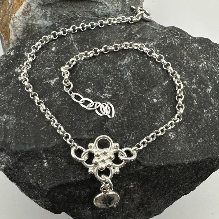 ASH'S CHOICE Damen Armband Aus 925 Sterling Silber, 14K Vergoldet, Verstellbar Mit Herz-Anhänger