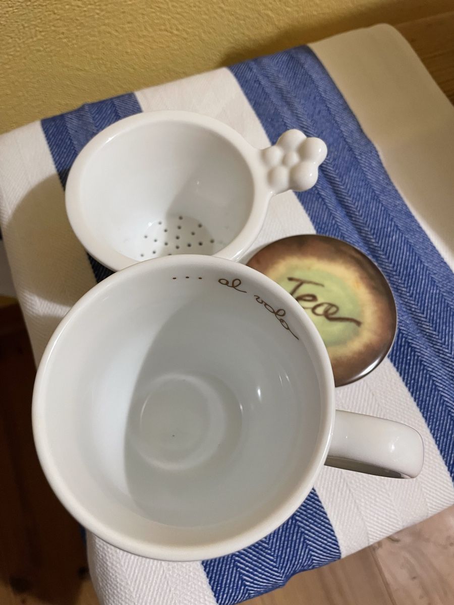 Tazze: Teetasse mit Sieb und Deckel – Nuovo (secondo la descrizione) da Siebnen venduto da Starlauf 1