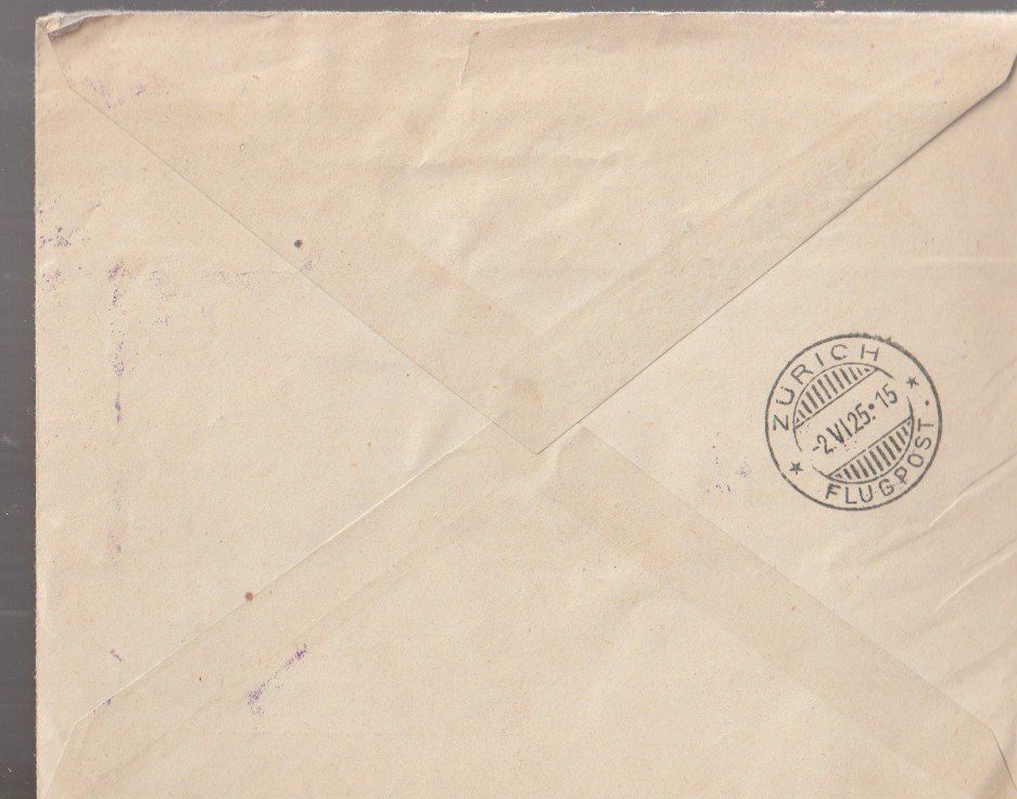 Tutti i francobolli: Luftpostbrief 1925 Meeting Genève mit F7 – Usato da Biel/Bienne venduto da Destockweb 1