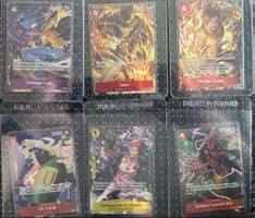 6 One Piece Sammelkarten diverse Charaktere guter Zustand