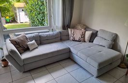 Ecksofa / Bettsofa grau, 3 x 2m
